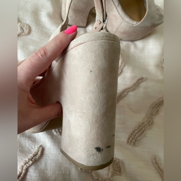 RARE Steve Madden Advice Suede Platform Sandal In Blush Size 7 - Picture 15 of 16